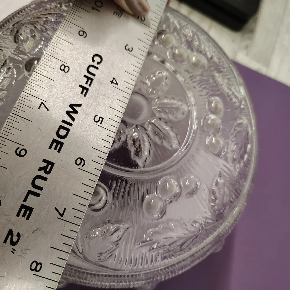 Vintage‎ Glass Ceiling Light Shade Embossed Floral Globe Frosted Diffuser 8x7